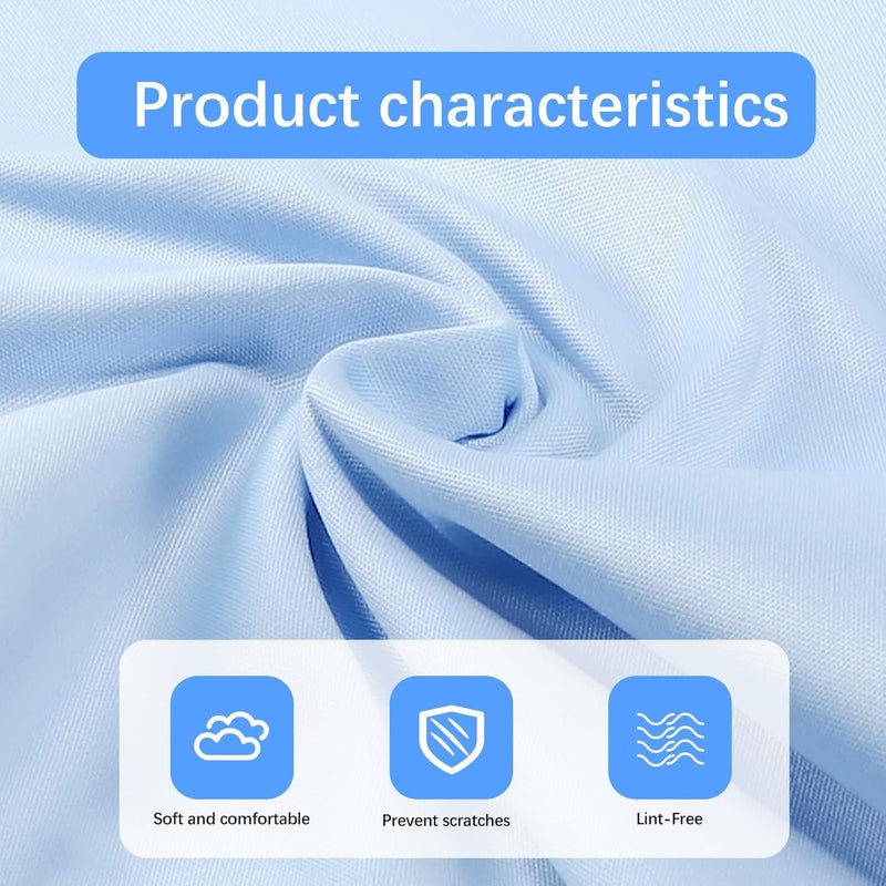 lipetol 80 Pack Microfiber Cleaning Cloth for Glasses, Multi-Color Eye Glasses Cleaning Cloth Bulk 6"x7" Microfiber Cleaner Lens Cloths for Eyeglasses, Camera Lenses, TV Screens, Cell Phones and Laptops - Image 4